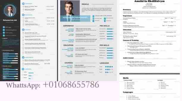 سيرة ذاتية CV + ادخال بياناتك
راسلني واتس اب
201068655786+