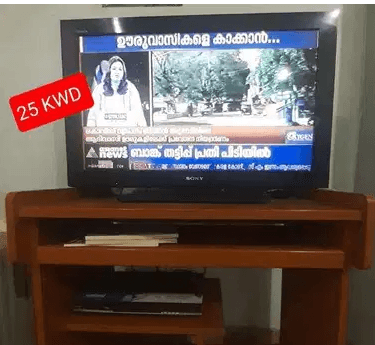 SONY LCD TV (32") with wooden stand & DVD