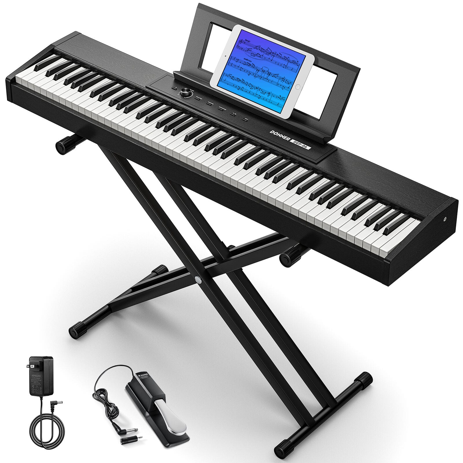 🎹 Donner DEK-200 61 Key Electronic Keyboard With Stool Stand 300 Tones 50 Demo